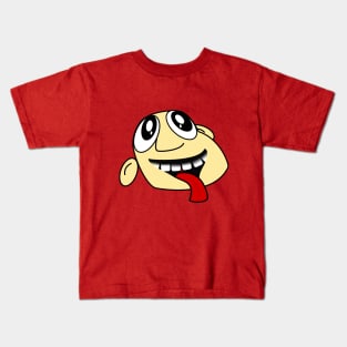 Excited Funny Face Cartoon Emoji Kids T-Shirt